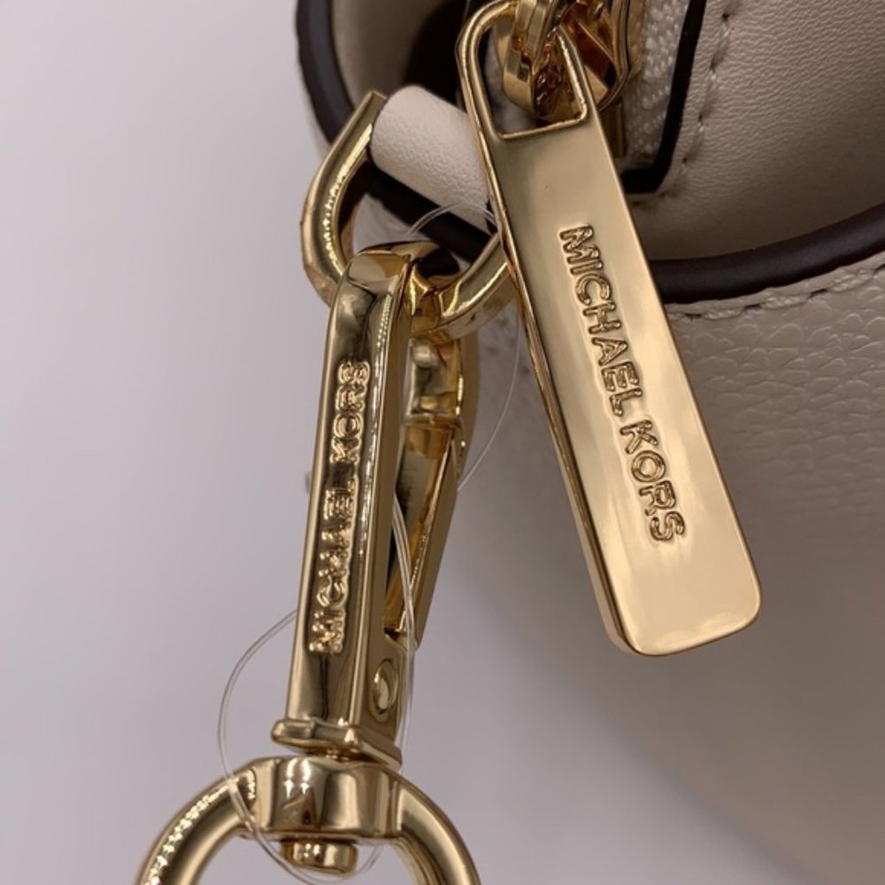 Michael Kors Daria Large Satchel Bag Leather Light Cream - Picture 9 of 15